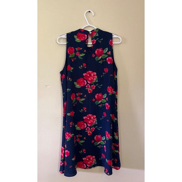 Mudpie Girls Medium Blue Floral Sleeveless Maxi Dress Casual - Picture 2 of 5